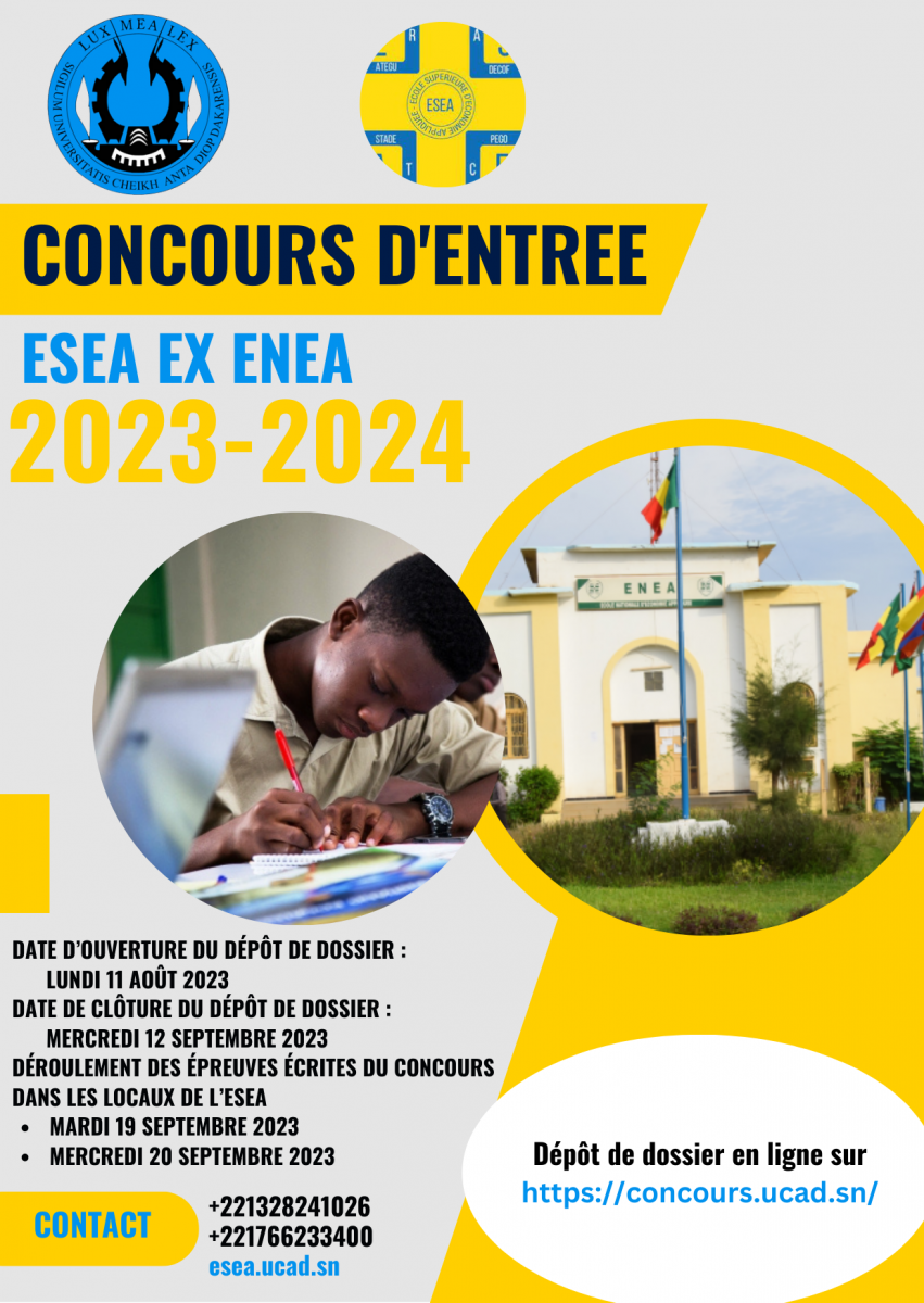 Concours ESEA ex ENEA 20232024 ESEA Ecole Supérieure d'Economie